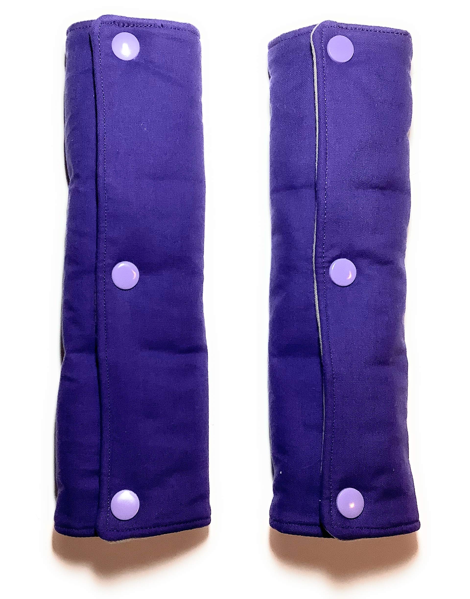 Set of 2 Solid Royal Purple Seatbelt Cover Jewel Tone, Universal Car Seat Belt, Cushions Safety Shoulder Strap Harness, Padded Soft 100% Cotton, For More Comfortable Driving USA Washable Adult Child