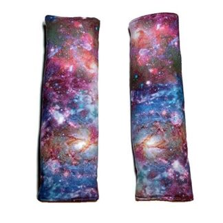 Set of 2 Universal Car Seat Belt Cover, Super Nova Big Bang Galaxy Space, Truck SUV Cushion Seatbelt Shoulder Strap, Soft Comfortable Driving Rubbing Protection, Padded 100% Cotton Snap Adult Child