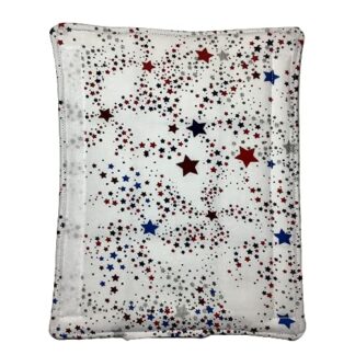 Patriotic Red White Blue Star Universal Car Seat Belt Cover, Snap Hook, Cushions Seatbelt Shoulder Strap, Padded Soft 100% Cotton, Rubbing Protect Comfortable Driving, Made in USA, Adult Child Kid