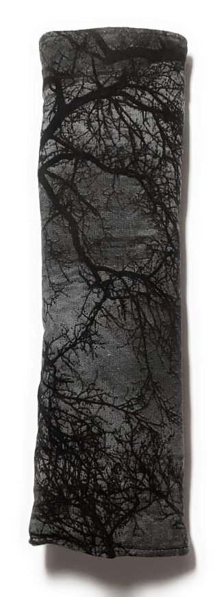 Gray Black Shadow Lace Tree Branch Universal Car SUV Auto Seat Belt Cover, Cushions Safety Seatbelt Shoulder Strap Harness, Padded Soft 100% Cotton, Comfortable Driving, USA Washable Adult Child