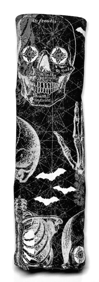 Black White Xray Anatomy Skeleton Skull Bat Seat Belt Cover, Universal Car SUV Auto, Safety Seatbelt Shoulder Strap Harness, Padded Soft 100% Cotton Glow in Dark, Comfortable Driving, Washable Adult