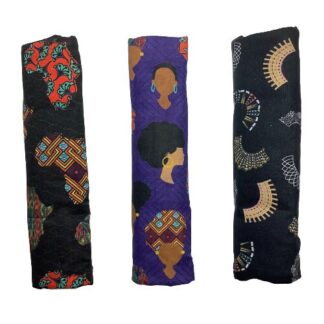 African Seatbelt Cover, Black History, Natural Hair, Cotton Purple, Soft Seat Belt Strap, Snap Padded Purse Shoulder Pad, Car Neck Comfort